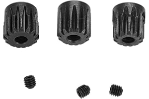 VGEBY Ensemble de Pignons, Engrenages de Moteur de Voiture RC Durcissant 3.175mm 13-15T 16-18T 19-21T 21T-23T en Acier Chromé 48DP 1/10(13T 14T 15T) Accessoire de modèle de Voiture