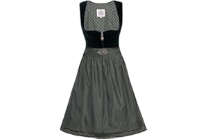 MARJO GLORIOUS COLLECTION Marjo Samt-Dirndl Pia 58cm Länge Tanne | Dirndl Knielang grün schlicht elegant | Damen