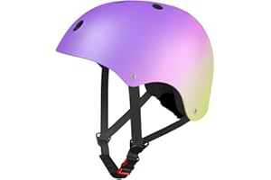 LANOVAGEAR Casque Enfant Ajustable Casque de vélo pour Enfant Filles Garçons Skate Casque Antichoc et résistant aux Coups pour Roller Cyclisme Skateboard Scooter