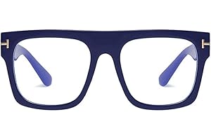 Jurchio Unisex Klassische Brille für Herren und Damen | Platz Brillengestell im Vintage-Look | Ohne Stärke Klarglas Gläser Glasses mit Brillenetui