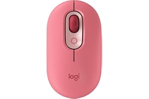 Logitech POP Mouse Wireless con Emoji personalizzabili, Tecnologia SilentTouch, Precisione e Velocità, Design Compatto, Bluetooth, USB, Multidispositivo, Compatibile OS - Heartbreaker