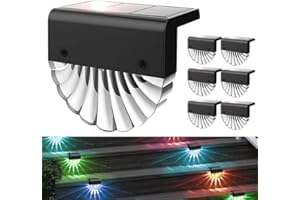 Auting solaires pour extérieur, Lampe solaire étanche pour la décoration de jardin, de terrasse, d'escaliers Lot de 6