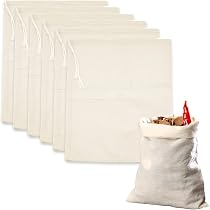 6 Pack Cheesecloth Bags, Reusable Tea Bags Washable Muslin Bags ...