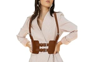 Bcenoilua Damski pasek, punk, skóra PU, gorset pod biustem, gotycki, regulowany pasek na ciało, modny gorset steampunk, pas talii, na Halloween, imprezę, do kostiumu