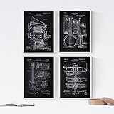 4 láminas de inventos en tamaño A4 (21x29.7cm)