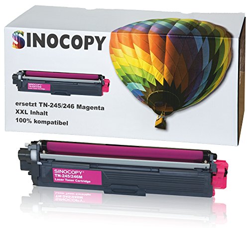 SinoCopy Magenta XXL Toner für Brother TN-242 TN-246 HL-3142 3152 3172 CW CDW DCP9017CDW - Magenta 2.200 Seiten TN 242 TN-242 TN 246 TN-246