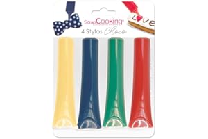 SCRAPCOOKING SCRAP COOKING Stylos Goût Choco Rouge/Bleu/Jaune/Vert 4 x 25 g