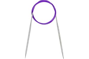 ‎COOPAY Coopay Rundstricknadeln 3,5mm, Stricknadeln Rundstricknadel 120cm aus Edelstahl mit Flexiblem Kabel, feste Metall-Rundstricknadel für Dicke & Feine Wolle Stricken Socken, Pullover, Handschuhe, Schal