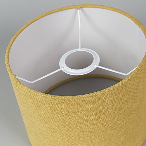 QAZQA Modern Polyester Lampenschirm 20/20/15 Zylinder Mais-gelb , Rund gerade Schirm Pendelleuchte, Schirm Stehleuchte, - 6