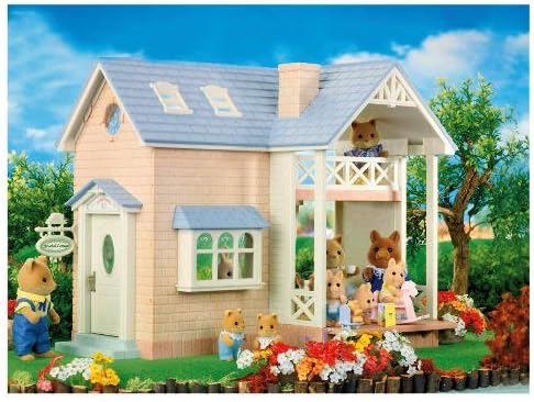 Sylvanian Families Bluebell Cottage Including Mouse Sister with Desk & Chair