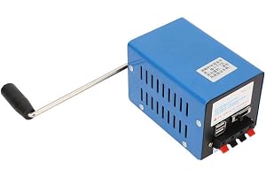 Vevgenerator 20W, Manuell Generator med USB-laddning, Bärbar Nödström Power Bank för Nödkommunikation