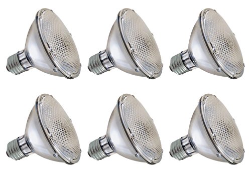 E27 Edison Screw ES Medium Base Fitting PAR30 Halogen Spot Lamp Flood Light Bulb 240V, Replacement for Home Landscape Lighting, Security Flood Lights, Recessed Fixtures - Warm White, 100W (Pack of 6)