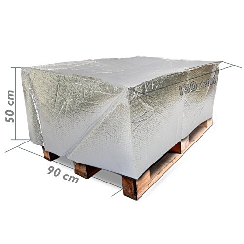 Cablematic - Funda cubierta para palet de tipo burbuja aire PE 130x90x50cm térmico