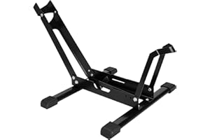 Vousile Support de Vélo sur Pied pour Vélo de 16 à 29", Support de Rangement Porte Vélo pour VTT, Vélo de Route, Roue Avant ou Roue Arrière, Largeur Maximale des Pneus 2,4"