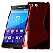 Produktbild Cadorabo DE-105574 Sony Xperia M5 Handyhülle aus flexiblem TPU Silikon im S-Line Design Rot