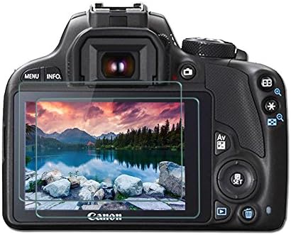 Ktele Tempered Toughened Optical Glass Camera Screen Protector For Canon 100D/M3/G1XII Digital SLR camera Anti-scratch Anti-burst Super Light Transmittance Digital Picture Frame 2X Sheets Screen Protector Foils