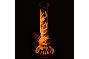 BONGBONGBONG Glass bong, Glow in the dark bong pipe water bongs for smoking bong bowl 14.5mm height 26cm 500g recycling tornado Filter glass water bong Hookahs Oil Rig bongs Send cleaning brush