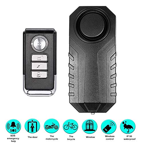 Preisvergleich Produktbild Sguan-wu Fernbedienung Fahrrad-Vibrationsdetektor Diebstahlsicherungsalarm