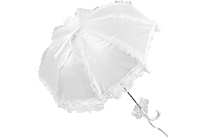 VON LILIENFELD® Ombrelle Mariée Femme Accessoire Petit Malisa Blanc