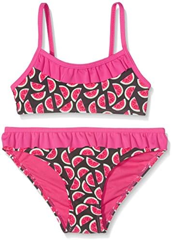 Miami Beach Swimwear Girl's Lisa Bikini, Pink (Fuchsia Pink), 140