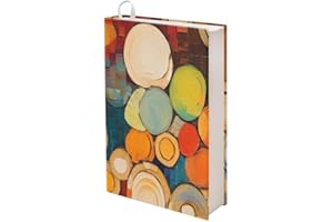 Kuiaobaty Copertina per quaderni, romanzo, con motivo a pois, con anello ad albero colorato, con copertina in tessuto lavabile