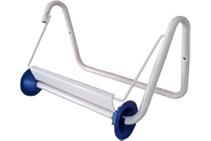 Tecnokit dispenser porta rotolo carta da muro per bobine industriali asciugatutto, acciaio verniciato bianco con lama e accessori montaggio inclusi, dimensioni 40x20x23h