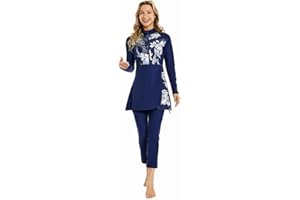 TaissBocco Full Swimming Costume Burkini for Women Modest Girls Swimsuit Islamic Swimwear Plus Size