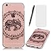 Produktbild Lotuslnn iPhone 6 Plus/6S Plus Hülle,iPhone 6 Plus/6S Plus Case TPU Silikon Transparent Schutzhülle Tasche Housse (Hülle+ Stylus Pen + Tempered Glass Protective Film)- Heureux ensemble