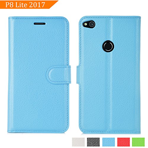 Huawei P8 Lite 2017 Hülle, IVSO Hohe Qualität Advanced Shock Absorption Technology Case Folio Tasche Cover für Huawei P8 Lite 2017 Smartphone (Für Huawei P8 Lite 2017, Blau) - 2