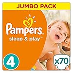 Pampers - Sleep & Play - Couches Taille 4 (7-18 kg/Maxi) - Jumbo Pack (x70 Couches)