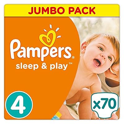 Pampers - Sleep & Play - Couches Taille 4 (7-18 kg) - Jumbo Pack (x70 couches)