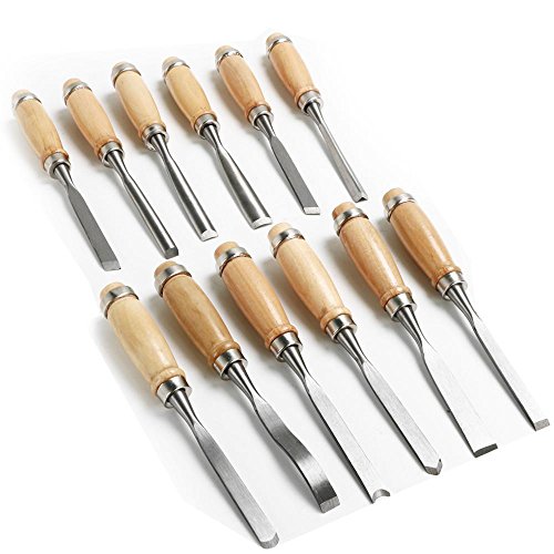 Yahee Stechbeitel Set Stemmeisen Holz Werkzeug mit Koffer 12-tlg. - 6