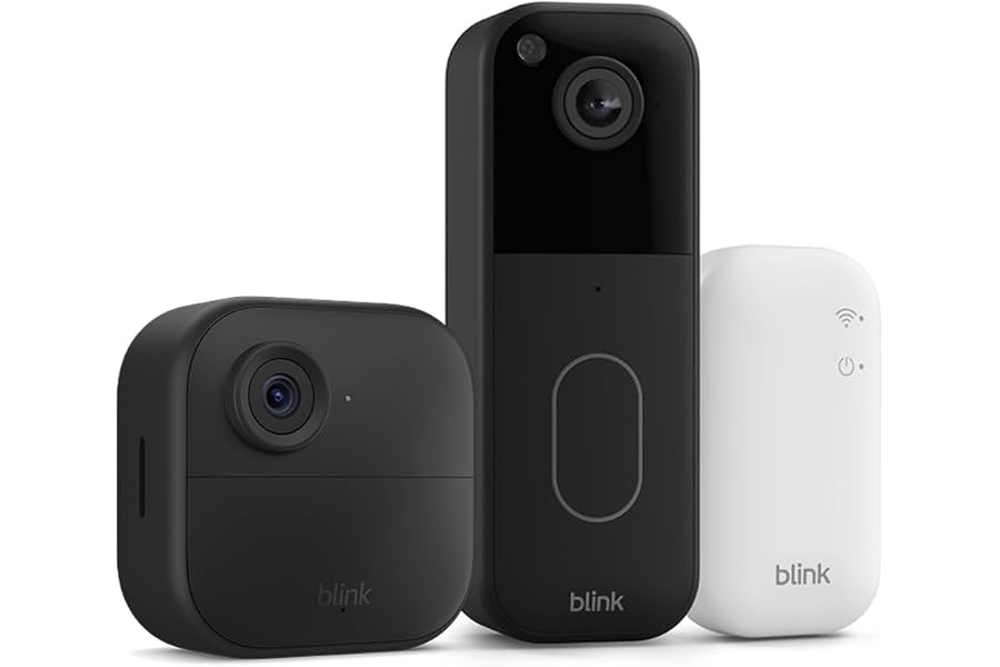 Cámara exterior 4 Blink con Videotimbre Blink, módulo de sincronización básico incluido