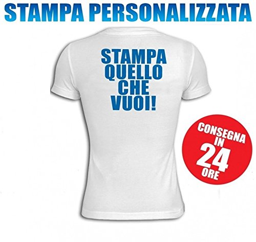 GBcommerce Camiseta Camiseta Personalizada Unisex 100% poliéster impresión Trasera Manga Corta Blanca Talla XXL