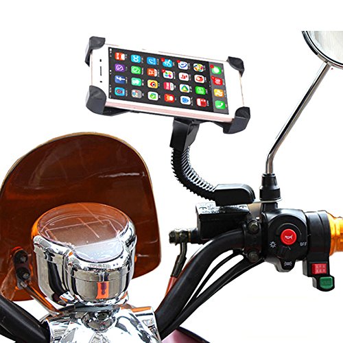 Supporto porta cellulare smartphone regolabile moto scooter vespa su specchio specchietto retrovisore regolabile snodato