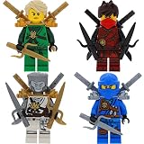 LEGO Ninjago 4er Figurenset Ultimate 12 - Lloyd Zane Kai Jay mit 14 GALAXYARMS Waffen Schwerter - Ninjago