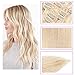 10-22" inches 70g-110g Full Head Clip in 100% Real Remy Human Hair Extensions Blonde Straight 8 Pieces Standard Weft (10"-70g, #613 Bleach Blonde)