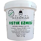 SULTANGAZİ Şekersiz Katkısız Fıstık Ezmesi%100 Yer Fıstığı 2kg