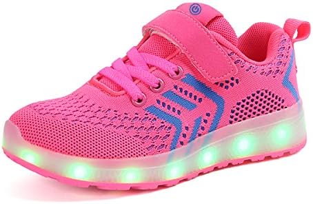 bevoker Kids LED Light up Sports Shoes Upgraded LED Strip Trainers for Boys Girls