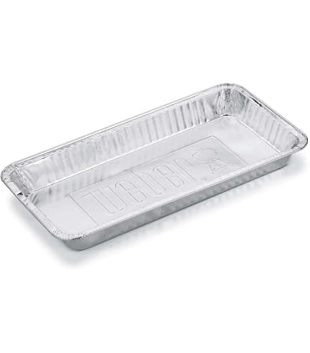 Lot De 10 Bacs à Graisse Pour Barbecue Weber - 21,6 X 15,2 Cm, Jetables En Aluminium, Compatibles Spirit, Genesis, Q Series - 12