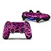 Produktbild Stillshine Design PS4 Aufkleber Schutzfolie Skin Sticker Set styling für Sony Playstation 4 Dualshock Controller X 1 ( Auch PS4 Slim & PS4 Pro ) (Fell Leopard Pink)