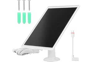 Ruaizel Ring Solar Panel, 6W Ring Camera Solar Panel, Ring Solar Charger for Outdoor Surveillance and Camera Charging