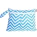 Damero 2pcs/pack Cute Travel Baby Wet and Dry Cloth Diaper Organiser Bag, Yellow Chevron+Blue Chevron