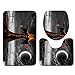 Produktbild LJY WC Mat Halloween Böse Kürbis Rutschfeste Badematte 3 Stück Badezimmer Teppich,50 * 80Cm