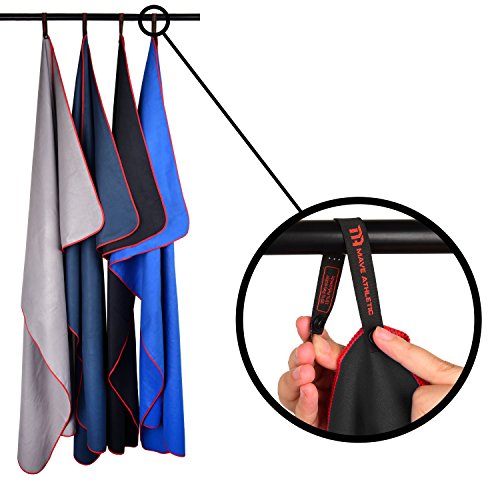 MAVE ATHLETIC ® 2er Set PREMIUM Mikrofaser Handtücher – Leicht, Schnelltrocknend & Antibakteriell – Microfaser Reise-, Sport-, Fitness- Handtuch, Reisehandtuch - 3