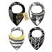iZiv 4 PACK Baby Bandana Drool Bibs with Adjustable Snaps, Waterproof TPU Lining 0-2 Years (Color-5)