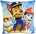 Produktbild Paw Patrol 0121987 Kuschel-Kissen Chase, Marshall und Rubble, Velboa, Polyester, blau, 30 x 30 x 5 cm