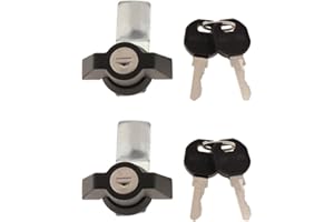 B Baosity Cerradura De Archivo Del Gabinete Eléctrico Del Camión 2xRV Caja De Herramientas Con Manija De Torneado Cierre Con 2 Llaves