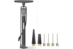SZSHIMAO Fahrradpumpe, Standluftpumpe, Ballpumpe, Bike Standpumpe, mit 160 PSI Hochdruck Druckanzeige mit Presta- und Schrade