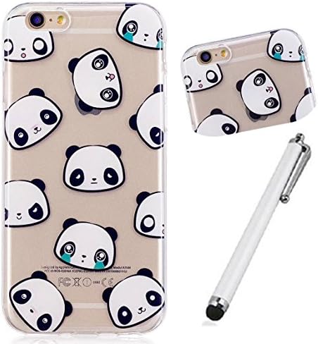 IPhone6/6s Case, WYRHS IPhone6/6s Advanced Clear Transparent Soft Case [Silicone TPU] Cover [Bumper] Protective Case - Expression Bear + Metal Touch Pen